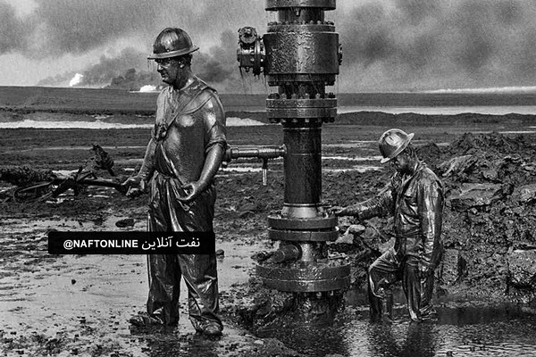 تصویری نوستالژیک از تلاش برای مهار فوران چاه نفت کویت