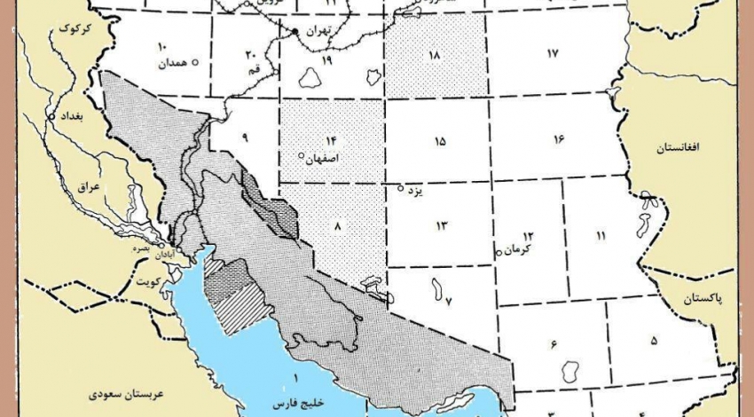 نقشه حوزه قرارداد شرکت های عامل نفت ایران