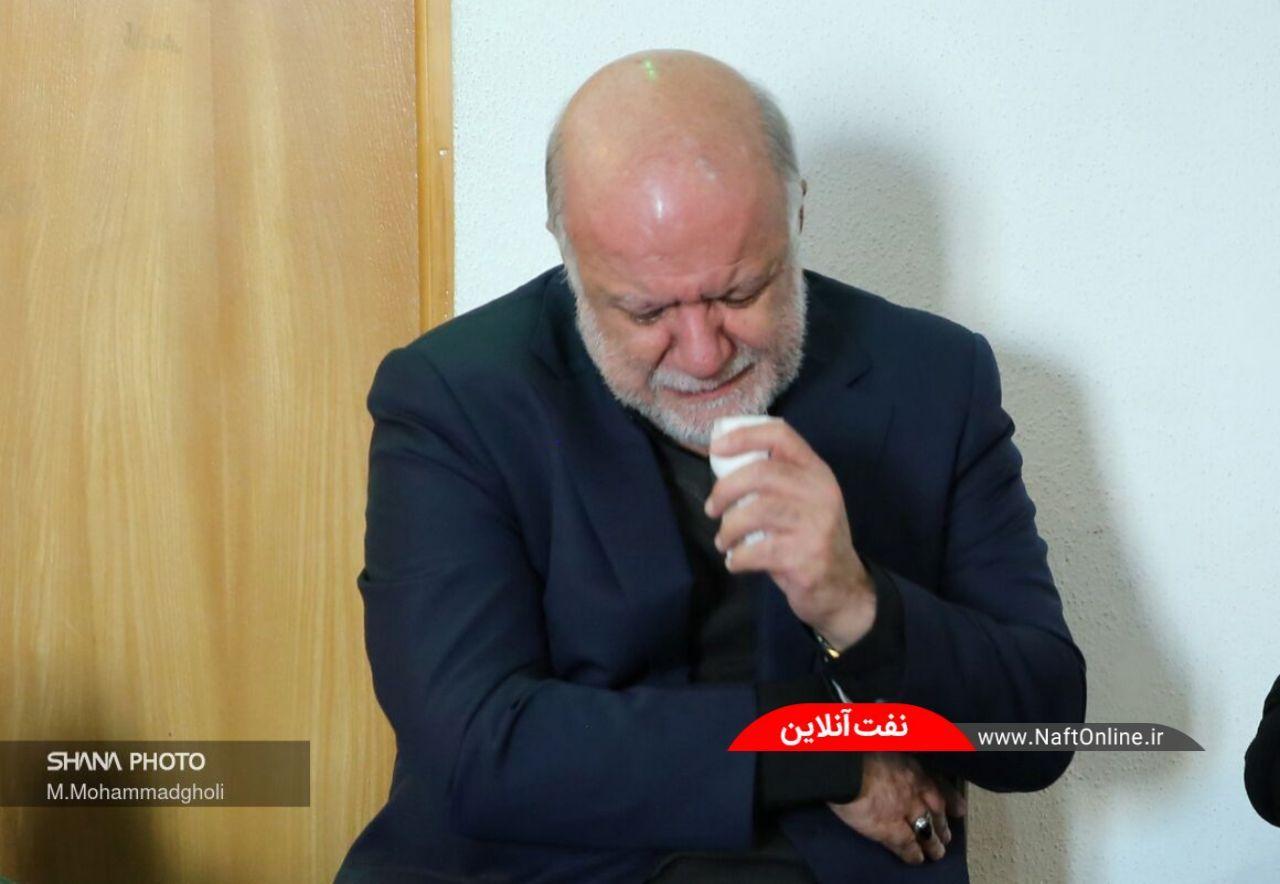 گریه وزیر نفت در مراسم بزرگداشت شهید سپهبد حاج قاسم سلیمانی