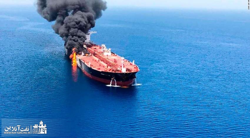 آتش سوزی نفتکش نروژی در سواحل شارجه  || عکس آرشیوی است