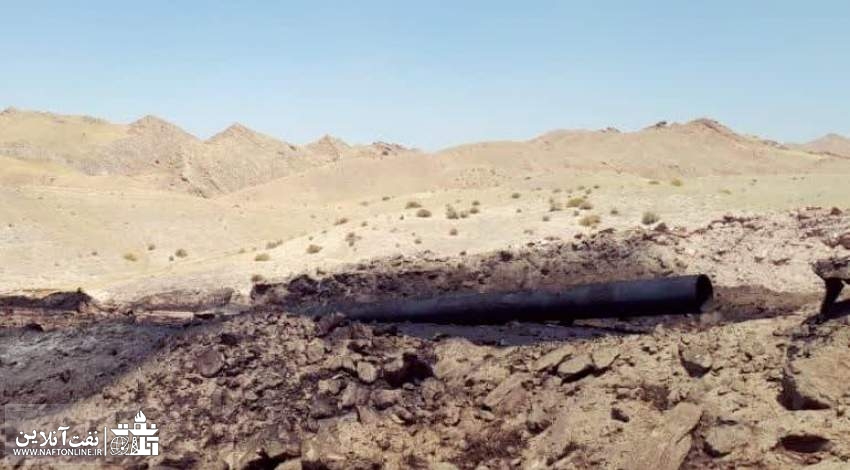 آتش سوزی خط لوله نفت در خوزستان | نفت آنلاین