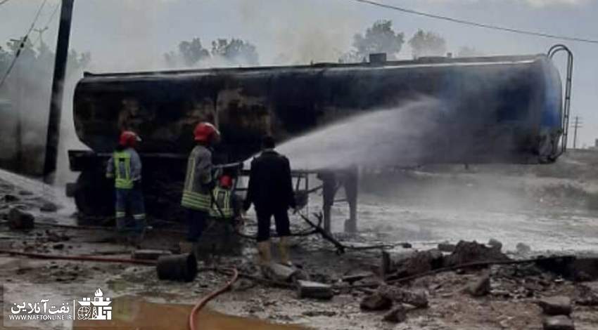 آتش سوزی تانکر سوخت در اهواز