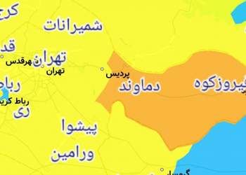 وضعیت شهرستان های استان تهران از لحاظ شیوع کرونا