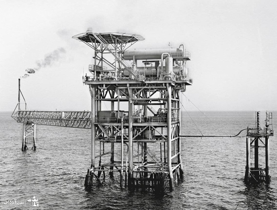 سکوی نفتی سروش | خلیج فارس | عکس قدیمی | نفت آنلاین