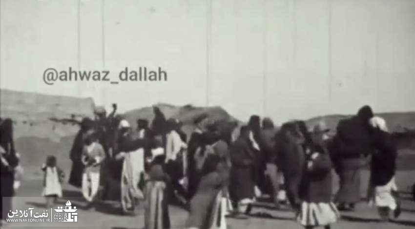 رقص عربی (یزله) کنار لوله های نفتی | نفت آنلاین